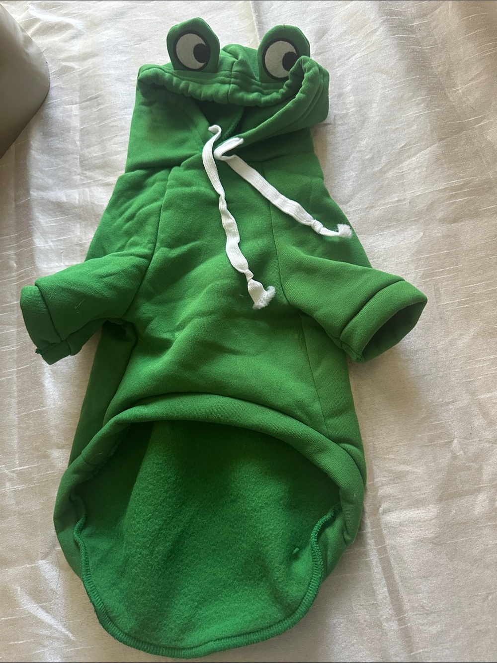 Green Frog Hoodie Pet Costume Dog Size Medium -
